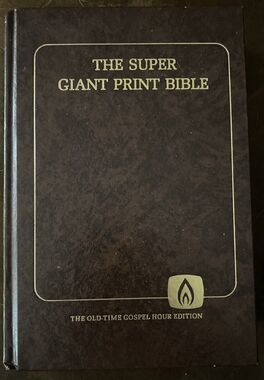 Bible Super Giant Print KJV Old Time Gospel Hour Edition 1983 Brown HC